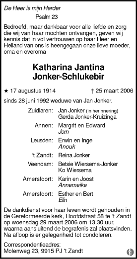 katharina Jantina Schlukebir in 2006.
